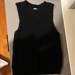 Abercrombie Black Sleeveless Knit Sweater tank